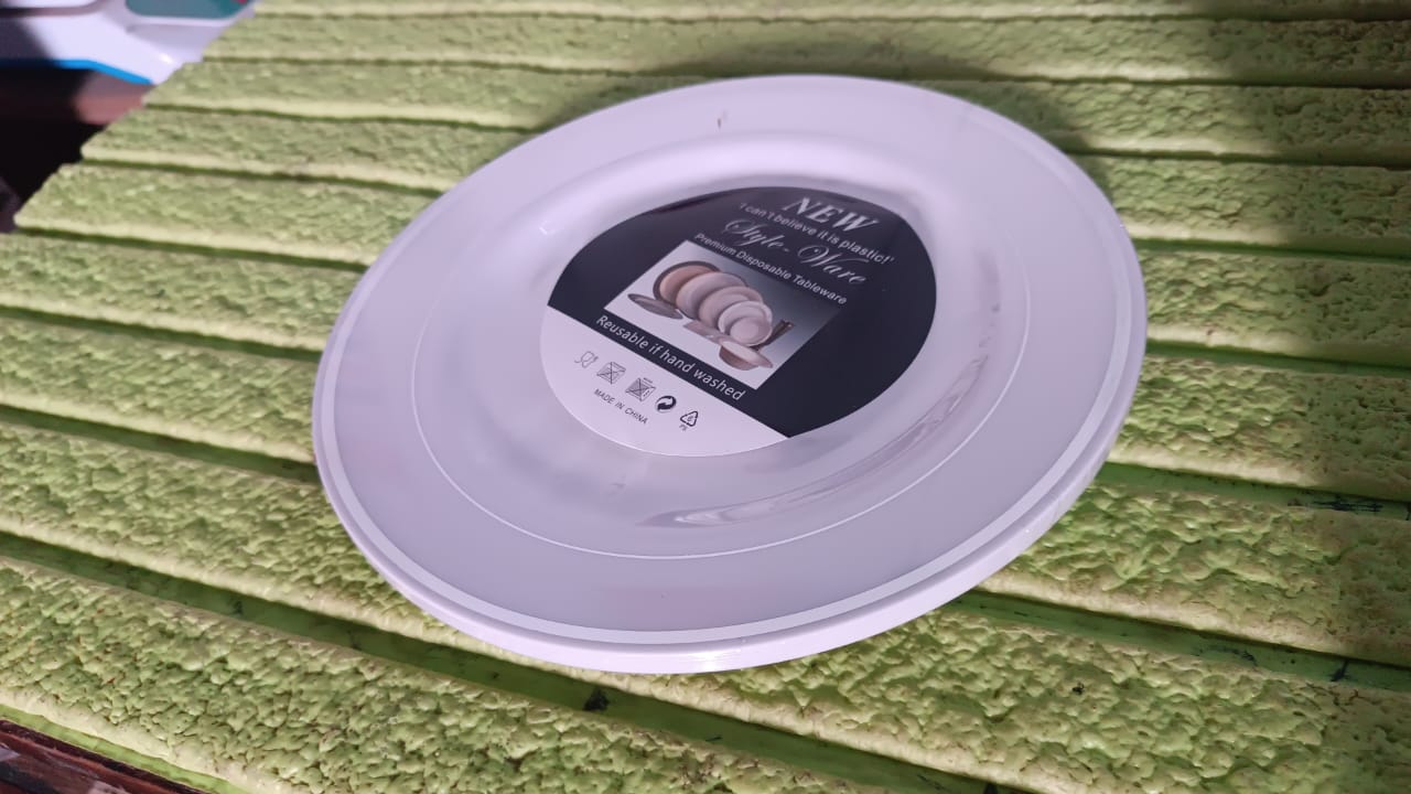 Round Plastic Dinner Plates Wedding Birthday Party Tableware Supplies (6 Pcs Set) - Shivani Jaswal Round Plastic Dinner Plates Wedding Birthday Party Tableware Supplies (6 Pcs Set)