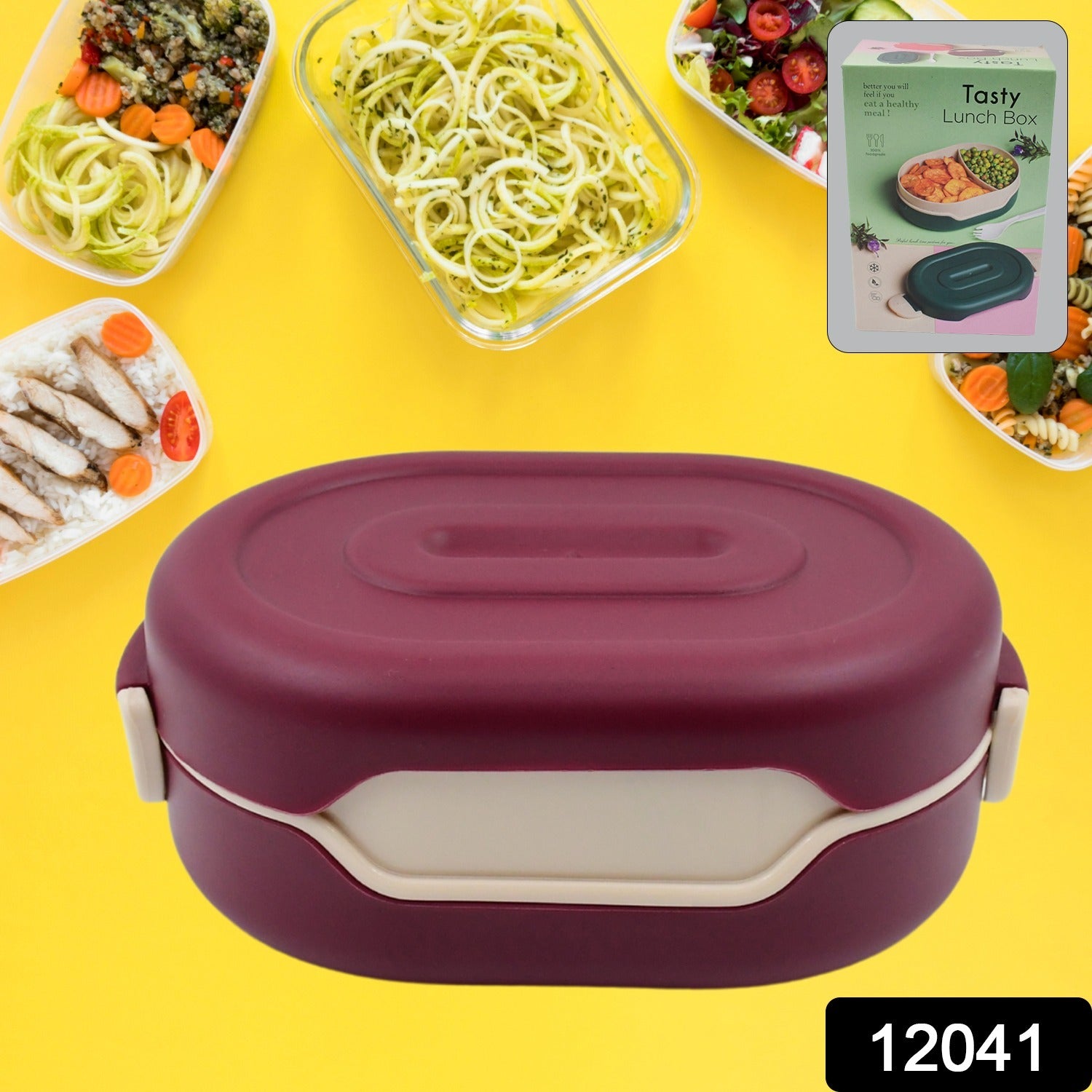 Airtight Food Grade Tiffin Box with 2 in 1 Spoon And 2 Compartment - Shivani Jaswal Airtight Food Grade Tiffin Box with 2 in 1 Spoon And 2 Compartment