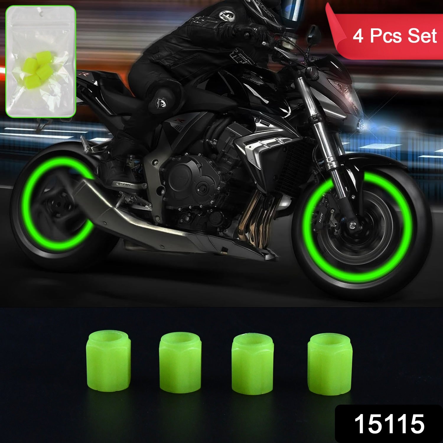 Tyre Valve Caps Luminous Glow Car Tire Valve Cap Covers vaal cap (4 Pcs Set) - Shivani Jaswal Tyre Valve Caps Luminous Glow Car Tire Valve Cap Covers vaal cap (4 Pcs Set)