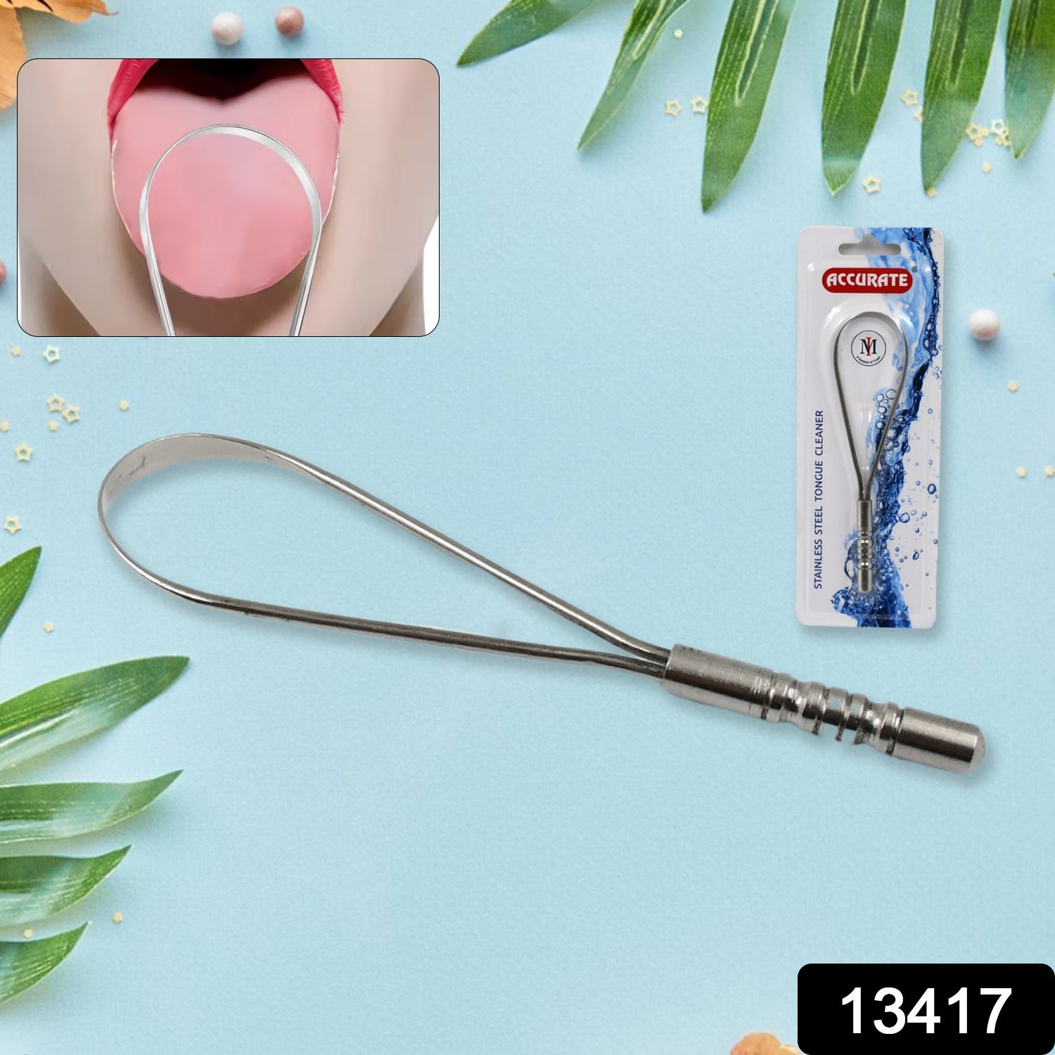 Steel Tongue Cleaner, Tongue Scraper (1 Pc) - Shivani Jaswal Steel Tongue Cleaner, Tongue Scraper (1 Pc)
