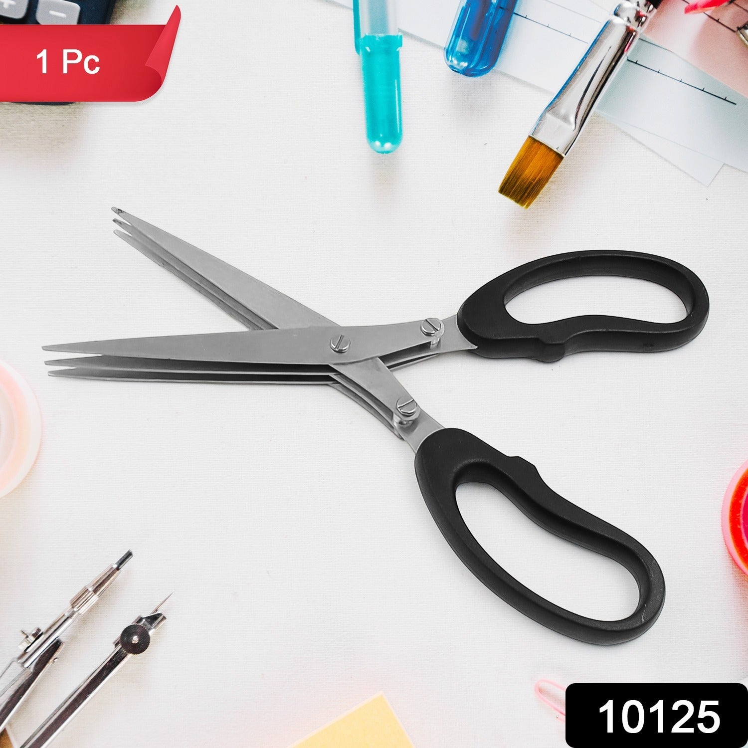 Multifunction Vegetable Stainless Steel Herbs Scissor With 3 Blades (1 Pc) - Shivani Jaswal Multifunction Vegetable Stainless Steel Herbs Scissor With 3 Blades (1 Pc)