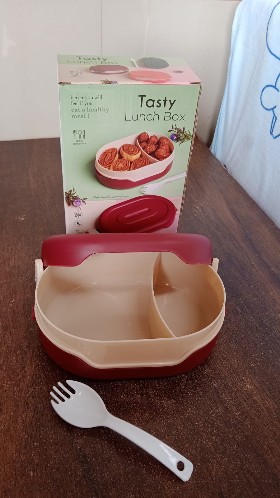 Airtight Food Grade Tiffin Box with 2 in 1 Spoon And 2 Compartment - Shivani Jaswal Airtight Food Grade Tiffin Box with 2 in 1 Spoon And 2 Compartment