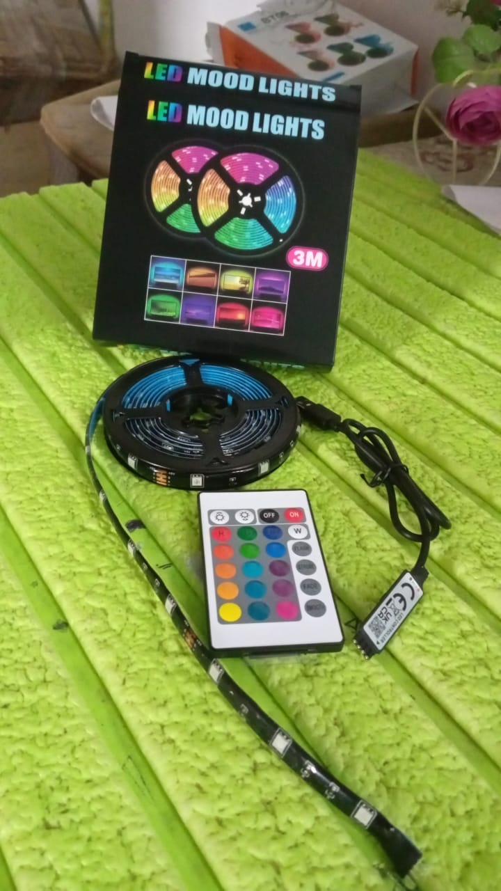 3M RGB LED Strip Lights, LED Mood Lights (1 Set) - Shivani Jaswal 3M RGB LED Strip Lights, LED Mood Lights (1 Set)