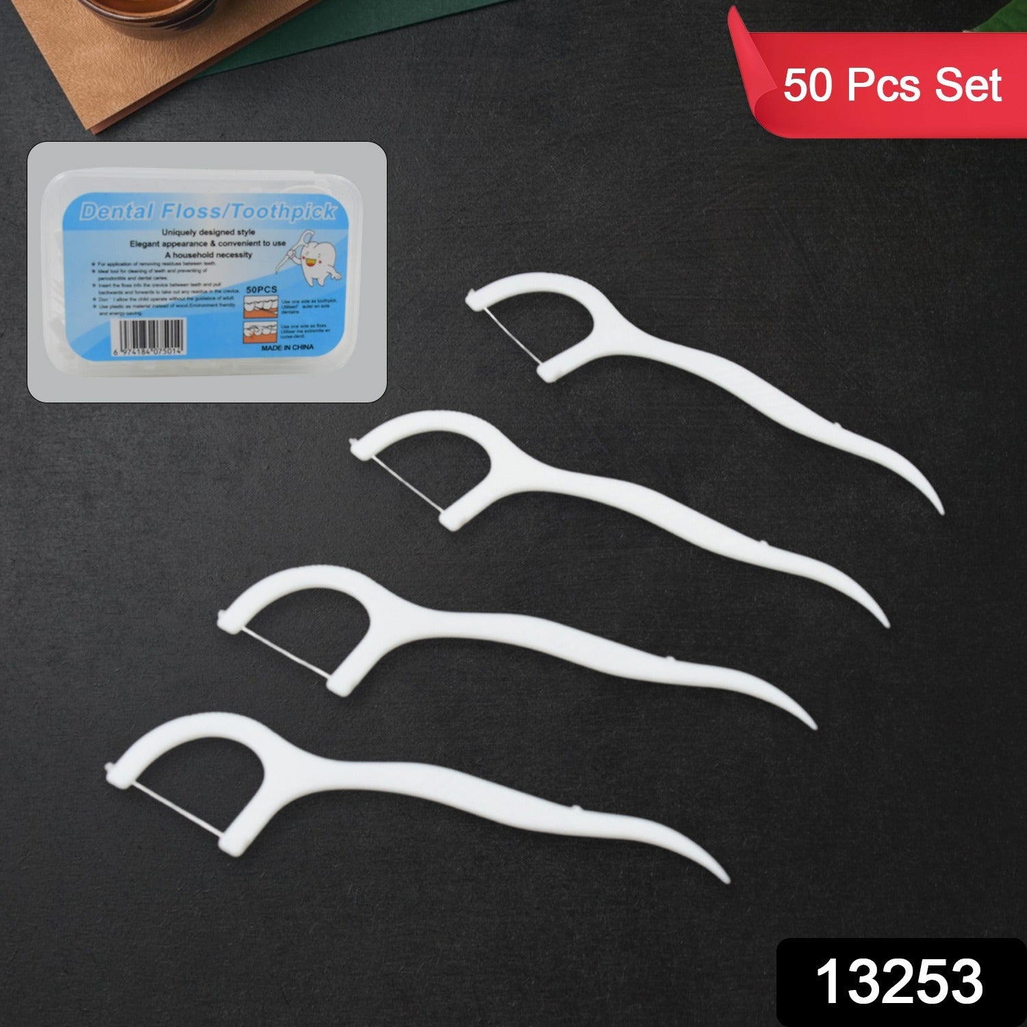 2 In 1 Tooth Picks Flosses / Sticks, Portable Toothpicks (50 Pc Set) - Shivani Jaswal 2 In 1 Tooth Picks Flosses / Sticks, Portable Toothpicks (50 Pc Set)