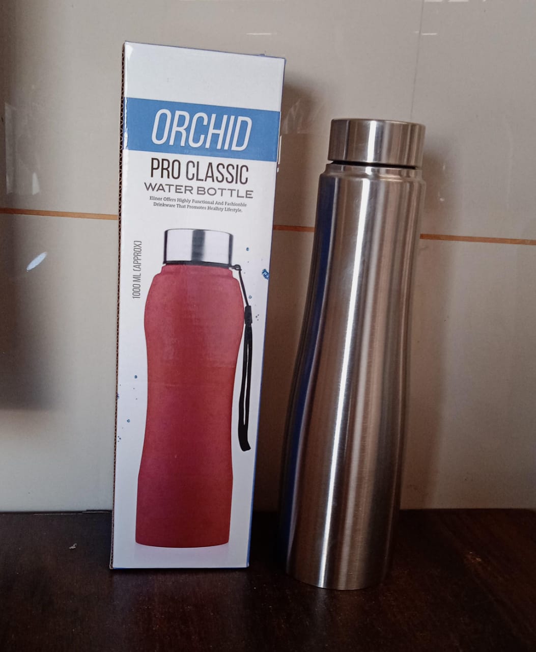 Stainless Steel Double Wall Vacuum-Insulated Drink Water Bottle (1000 ML) - Shivani Jaswal Stainless Steel Double Wall Vacuum-Insulated Drink Water Bottle (1000 ML)