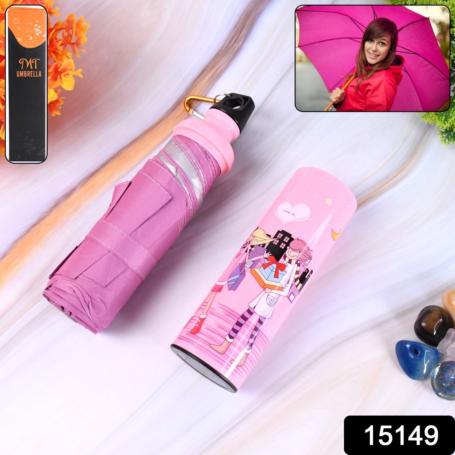 4 Fold Foldable Bottle Summer Umbrella for On-the-Go (1 Pc / Mix Color) - Shivani Jaswal 4 Fold Foldable Bottle Summer Umbrella for On-the-Go (1 Pc / Mix Color)