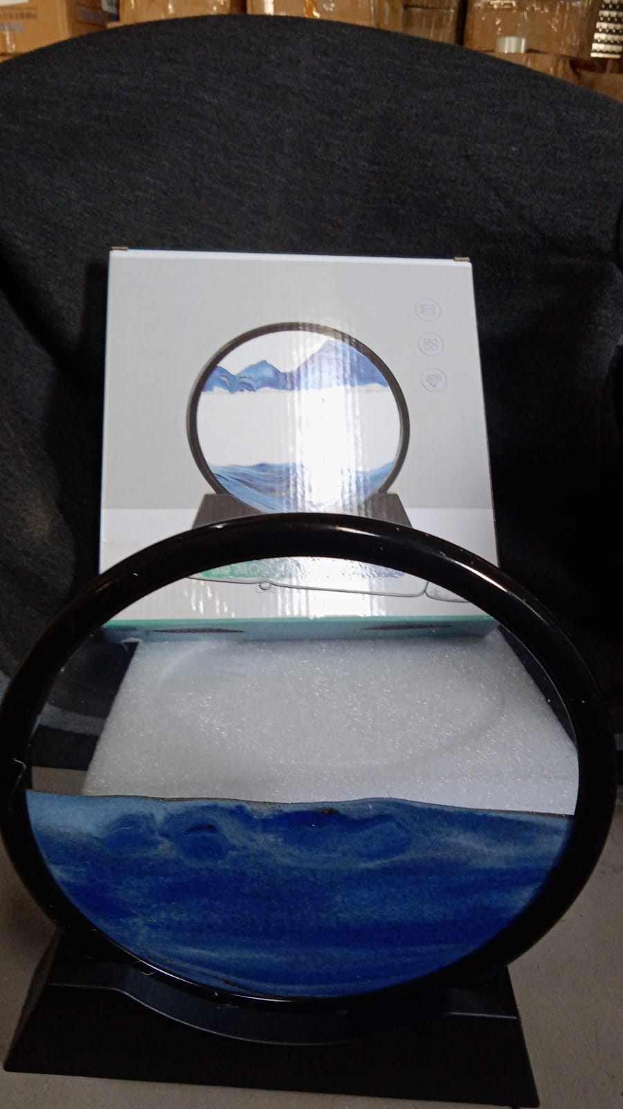 3D Moving Sand Art – Liquid Motion Deep Sea Sandscape with Round Glass Frame (1 Pc) - Shivani Jaswal 3D Moving Sand Art – Liquid Motion Deep Sea Sandscape with Round Glass Frame (1 Pc)