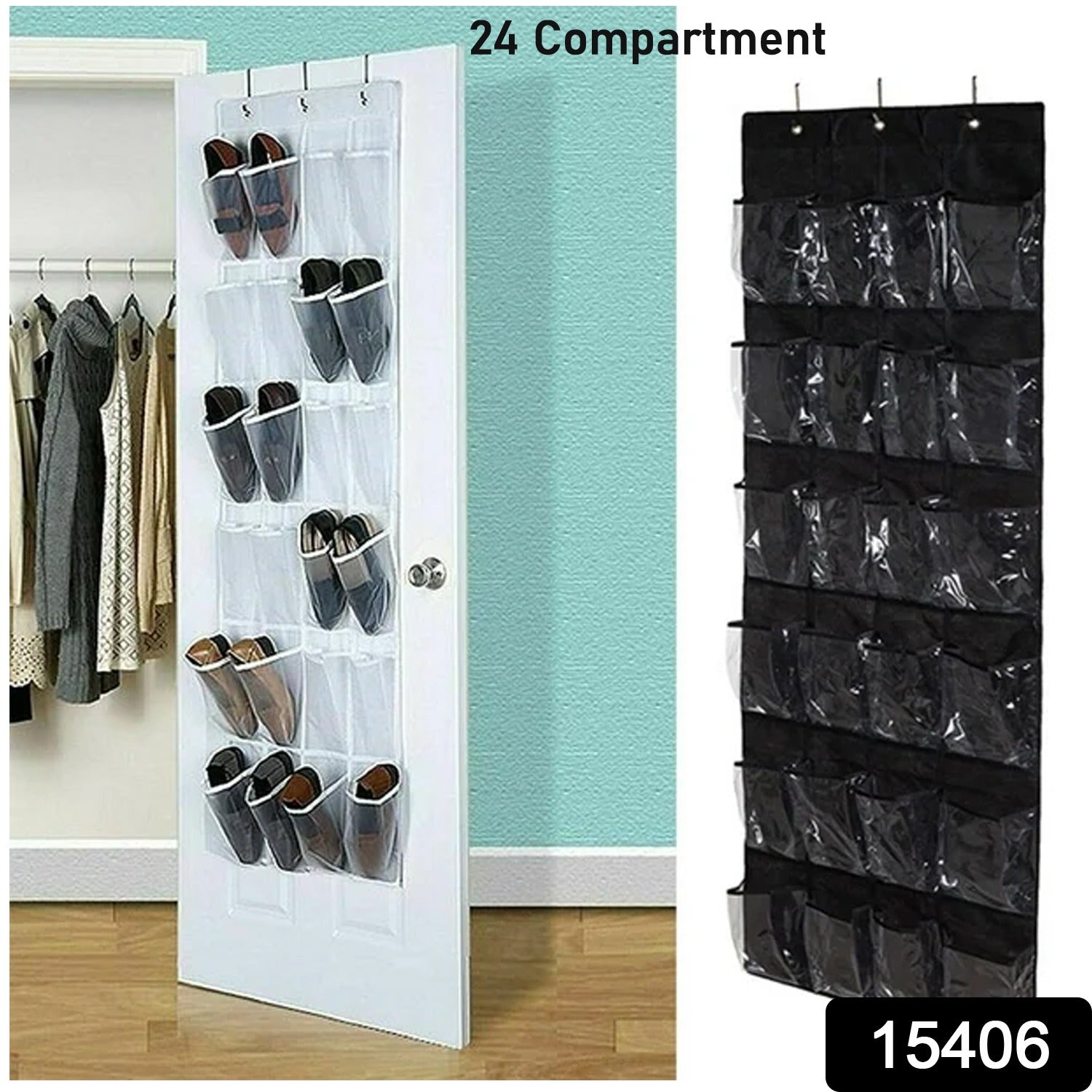 24 Grid Over the Door Shoe Organizer Rack Hanging Storage Space Saver (1 Pc) - Shivani Jaswal 24 Grid Over the Door Shoe Organizer Rack Hanging Storage Space Saver (1 Pc)