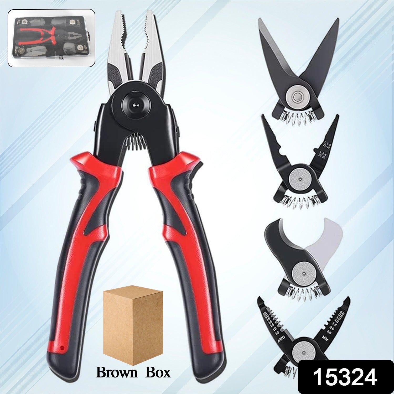 5 in 1 Wire Stripper Pliers Set, Soft Grip, Anti-Slip, Alloy Steel, Cutting, Gripping, Stripping - Shivani Jaswal 5 in 1 Wire Stripper Pliers Set, Soft Grip, Anti-Slip, Alloy Steel, Cutting, Gripping, Stripping