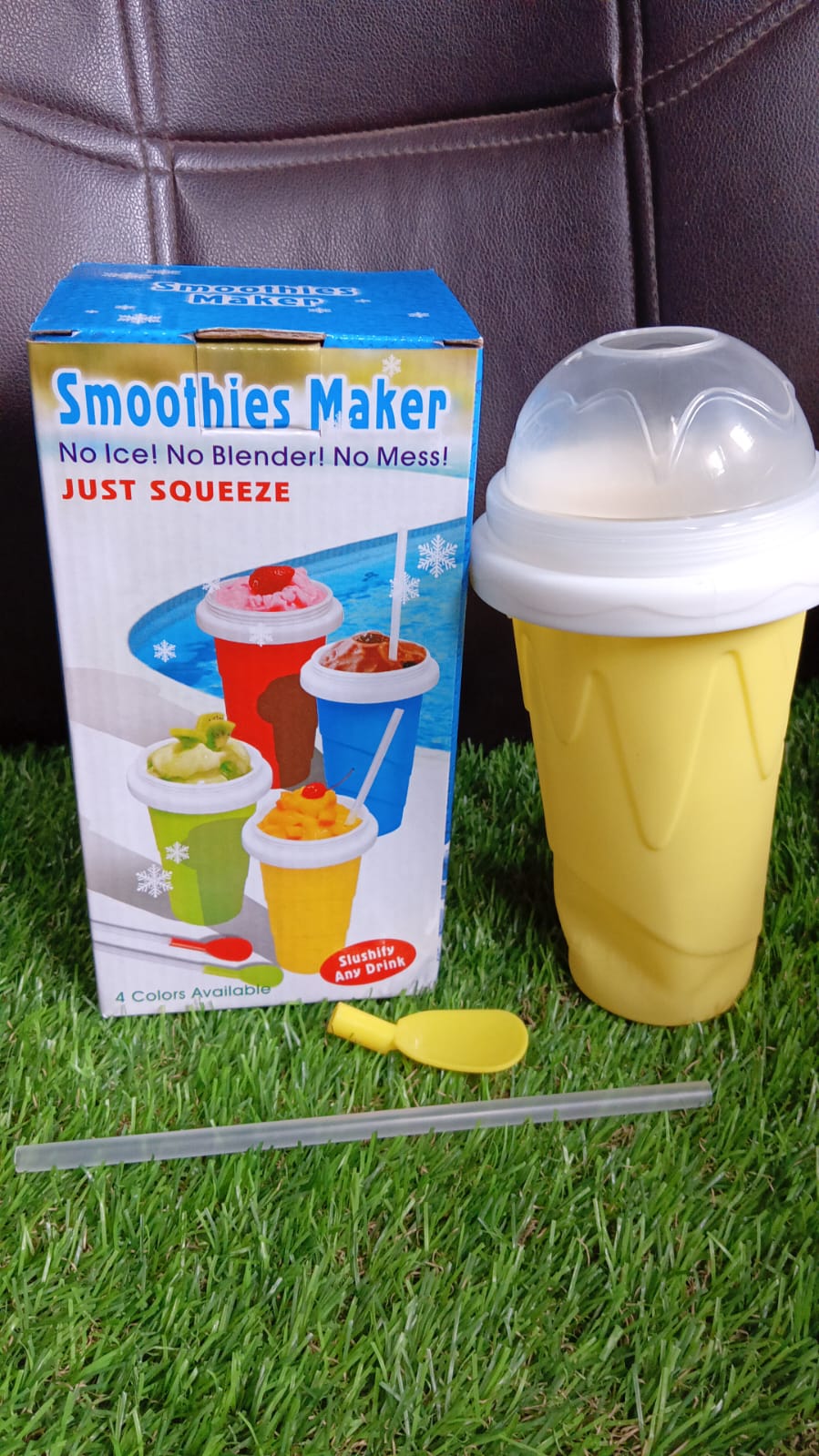Smoothies Maker Cup, Magic Quick Frozen Smoothies Cup Cooling Cup Double Layer Squeeze Cup Slushy Maker (1 Pc) - Shivani Jaswal Smoothies Maker Cup, Magic Quick Frozen Smoothies Cup Cooling Cup Double Layer Squeeze Cup Slushy Maker (1 Pc)