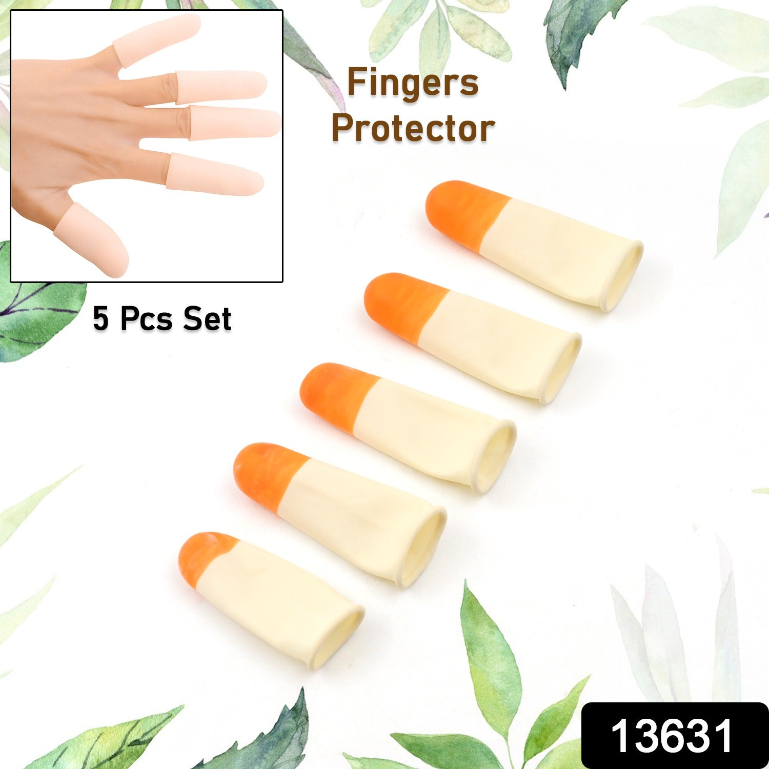 Finger Caps, Silicone Finger Protectors Sleeves (Finger Cots / 5 Pcs Set) - Shivani Jaswal Finger Caps, Silicone Finger Protectors Sleeves (Finger Cots / 5 Pcs Set)