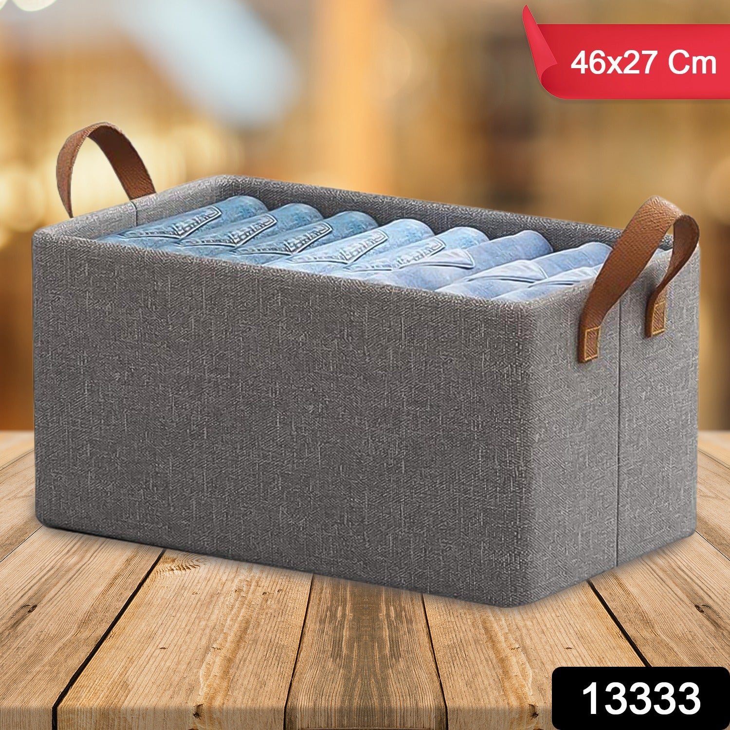 Cloth storage baskets, closet storage bins, Canvas Fabric Storage Basket for shelves, basket organizers for shelf, storage bins for clothes (48×27 Cm) - Shivani Jaswal Cloth storage baskets, closet storage bins, Canvas Fabric Storage Basket for shelves, basket organizers for shelf, storage bins for clothes (48×27 Cm)