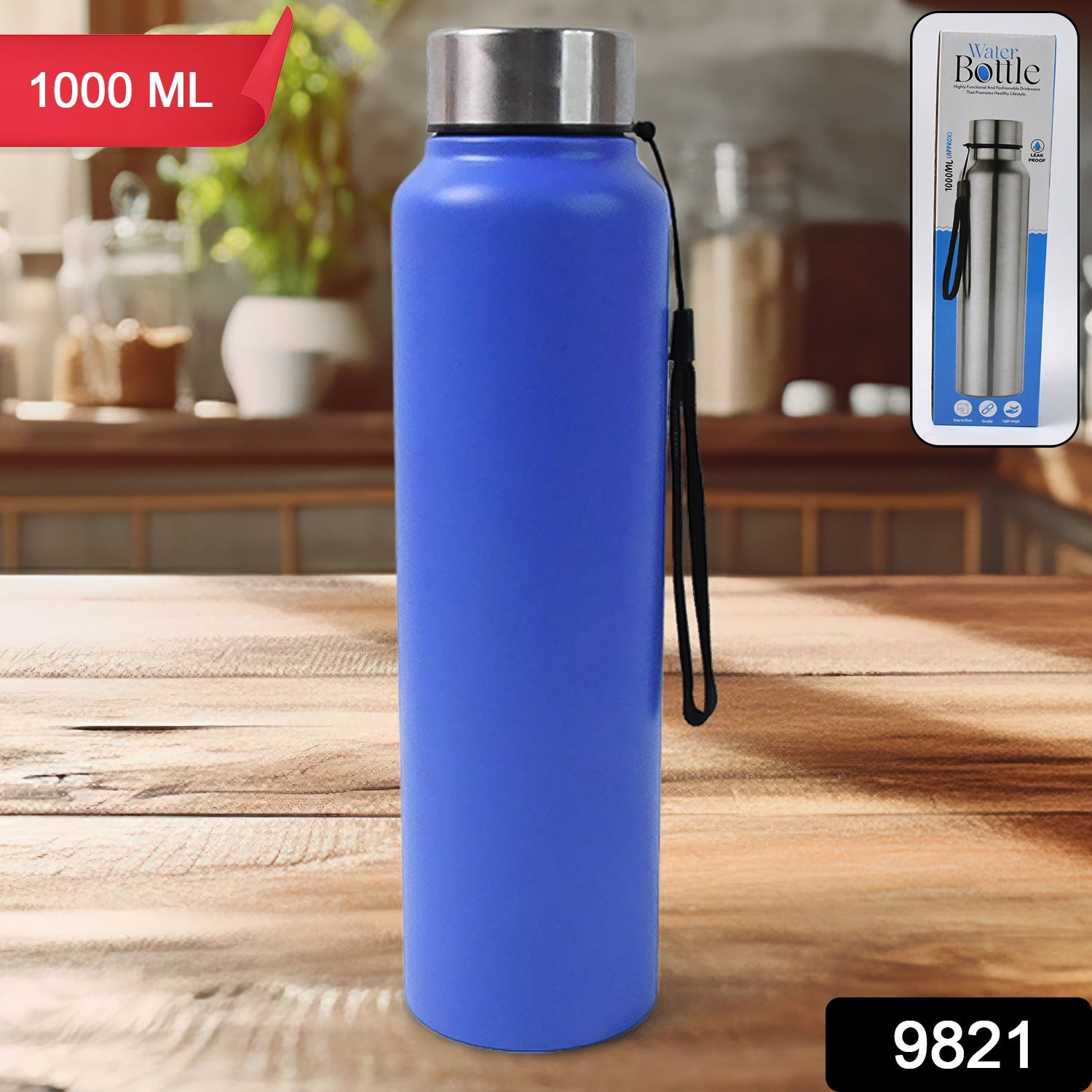 Stainless Steel Double Wall Vacuum-Insulated Drink Water Bottle (1000 ML) - Shivani Jaswal Stainless Steel Double Wall Vacuum-Insulated Drink Water Bottle (1000 ML)