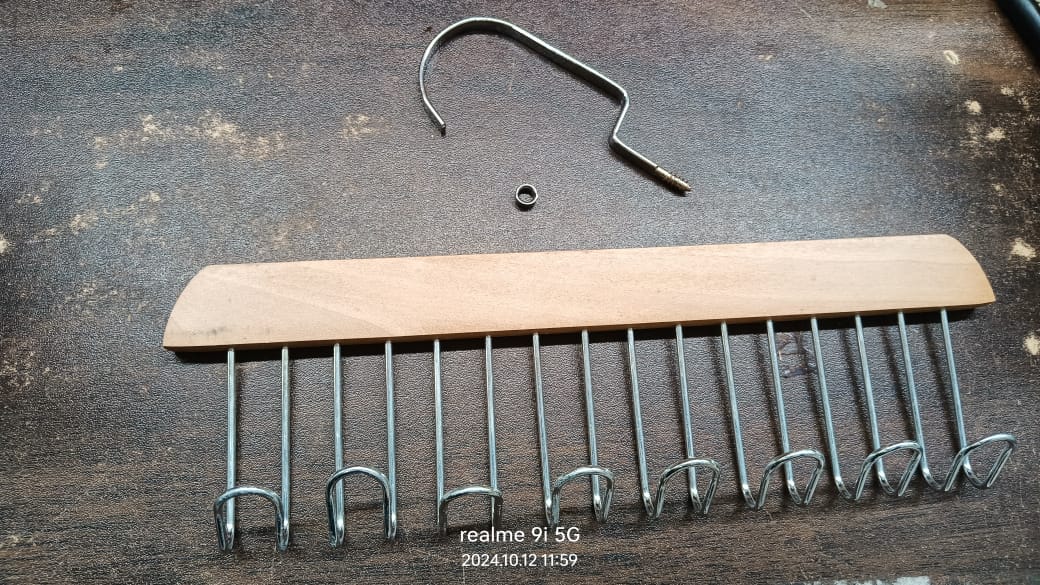 Space Saving 8 Hooks Wooden Hangers (1 Pc) - Shivani Jaswal Space Saving 8 Hooks Wooden Hangers (1 Pc)