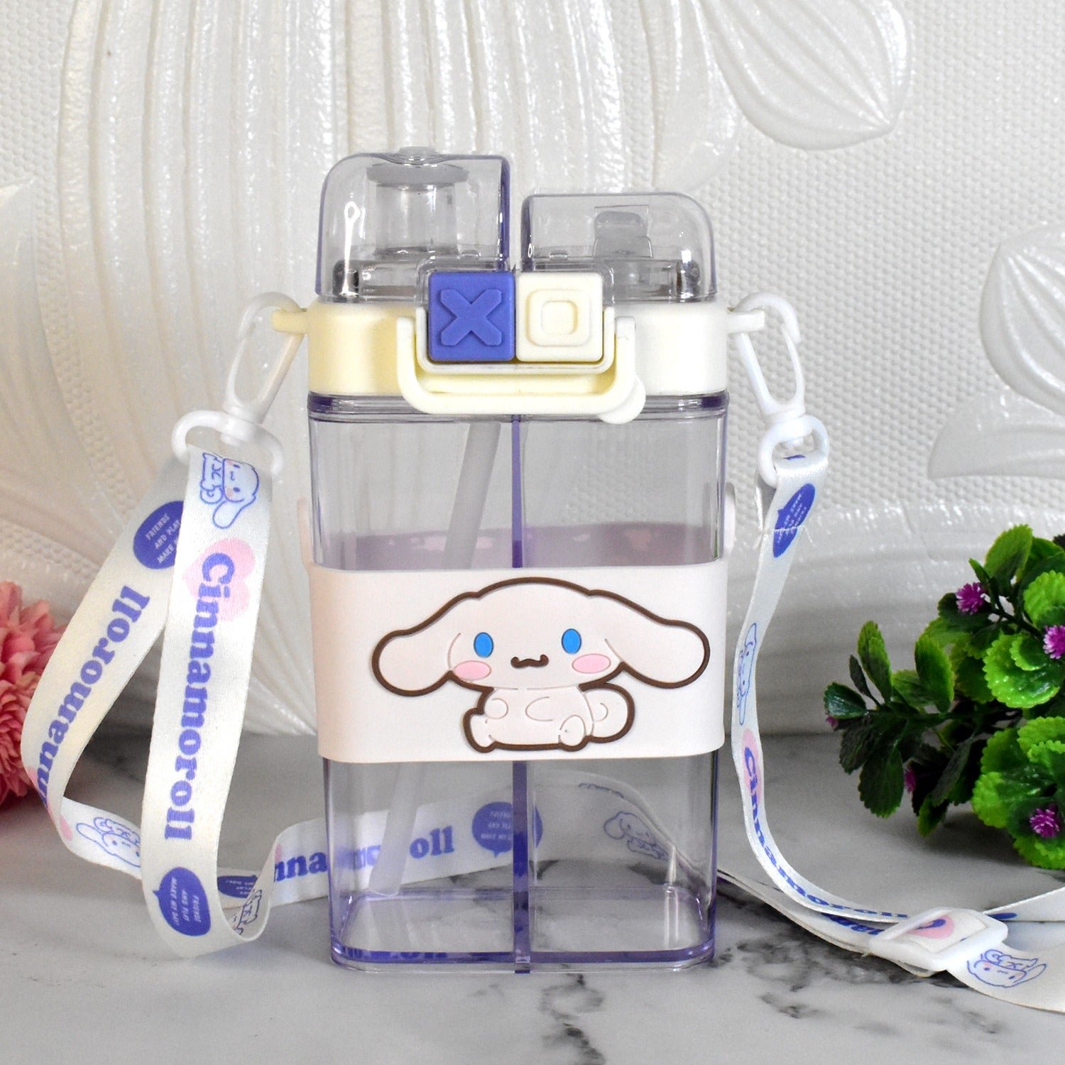 2in1 Dual Compartment Water Bottle with Straw and Adjustable Shoulder Straps (1 Pc / Multi color) - Shivani Jaswal 2in1 Dual Compartment Water Bottle with Straw and Adjustable Shoulder Straps (1 Pc / Multi color)