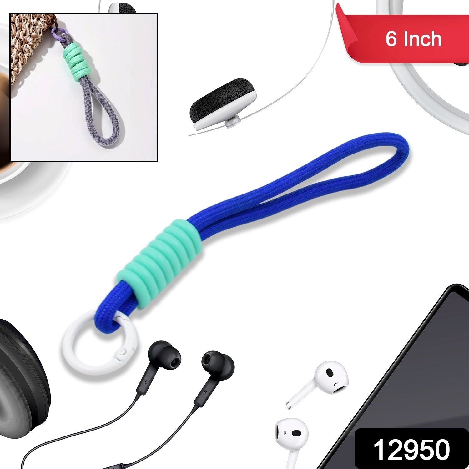 Multipurpose Adjustable Hand Wrist Strap Lanyard Cellphone, Phone Strap (1 Pc / 6 Inch / Multicolor) - Shivani Jaswal Multipurpose Adjustable Hand Wrist Strap Lanyard Cellphone, Phone Strap (1 Pc / 6 Inch / Multicolor)