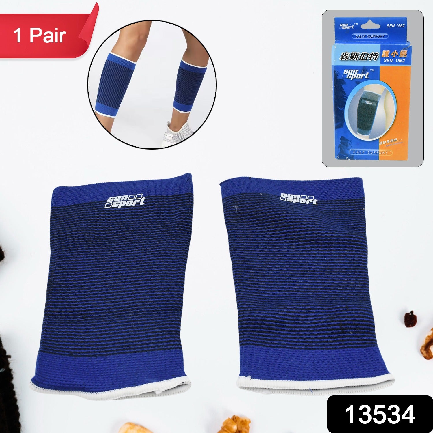 Calf support for men pain relief Leg Wrap Calf Brace Compression (1 Pair / With Color Box) - Shivani Jaswal Calf support for men pain relief Leg Wrap Calf Brace Compression (1 Pair / With Color Box)