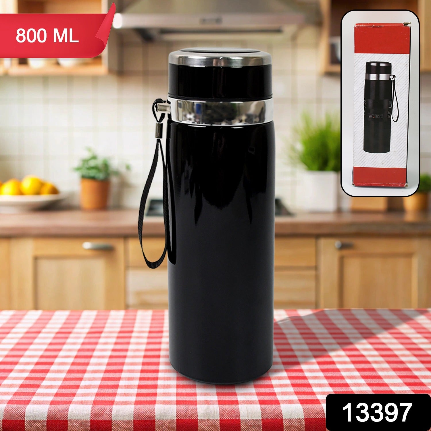 Double Stainless Steel Wall Flask Vacuum Insulated Water Bottle (800 ML) - Shivani Jaswal Double Stainless Steel Wall Flask Vacuum Insulated Water Bottle (800 ML)