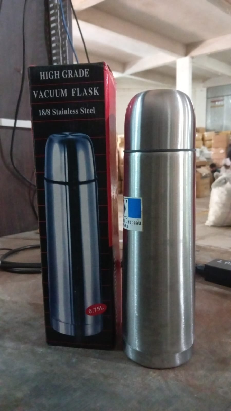 Vacuum Flask Without Cover, 18/8 Stainless Steel | Hot and Cold Water Bottle with Push-Down Lid | Double Walled Stainless Steel Bottle for Travel, Home, Office, School, Picnic (750 ML / Without Cover) - Shivani Jaswal Vacuum Flask Without Cover, 18/8 Stainless Steel | Hot and Cold Water Bottle with Push-Down Lid | Double Walled Stainless Steel Bottle for Travel, Home, Office, School, Picnic (750 ML / Without Cover)