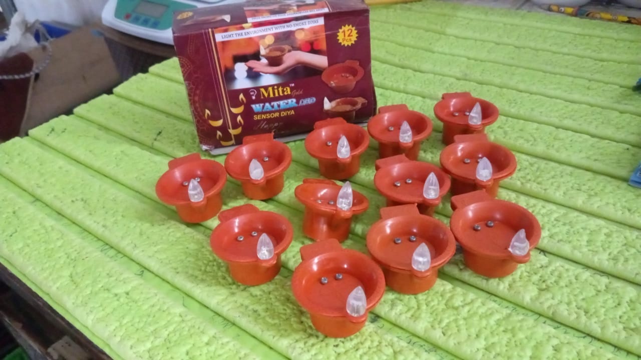 Water Sensor Diyas for Diwali Decoration (12 Pcs Set) - Shivani Jaswal Water Sensor Diyas for Diwali Decoration (12 Pcs Set)