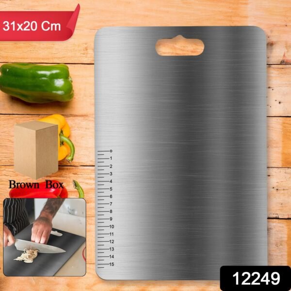 Stainless Steel Vegetable & Fruit Cutting Chopping Board (31Ã—20 Cm / 1 Pc)