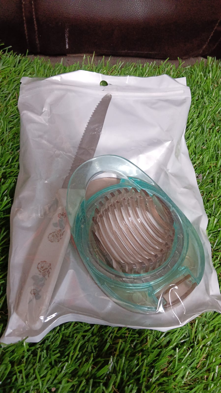 Stainless Steel, Egg Slicer & Knife (2 Pc Set) - Shivani Jaswal Stainless Steel, Egg Slicer & Knife (2 Pc Set)