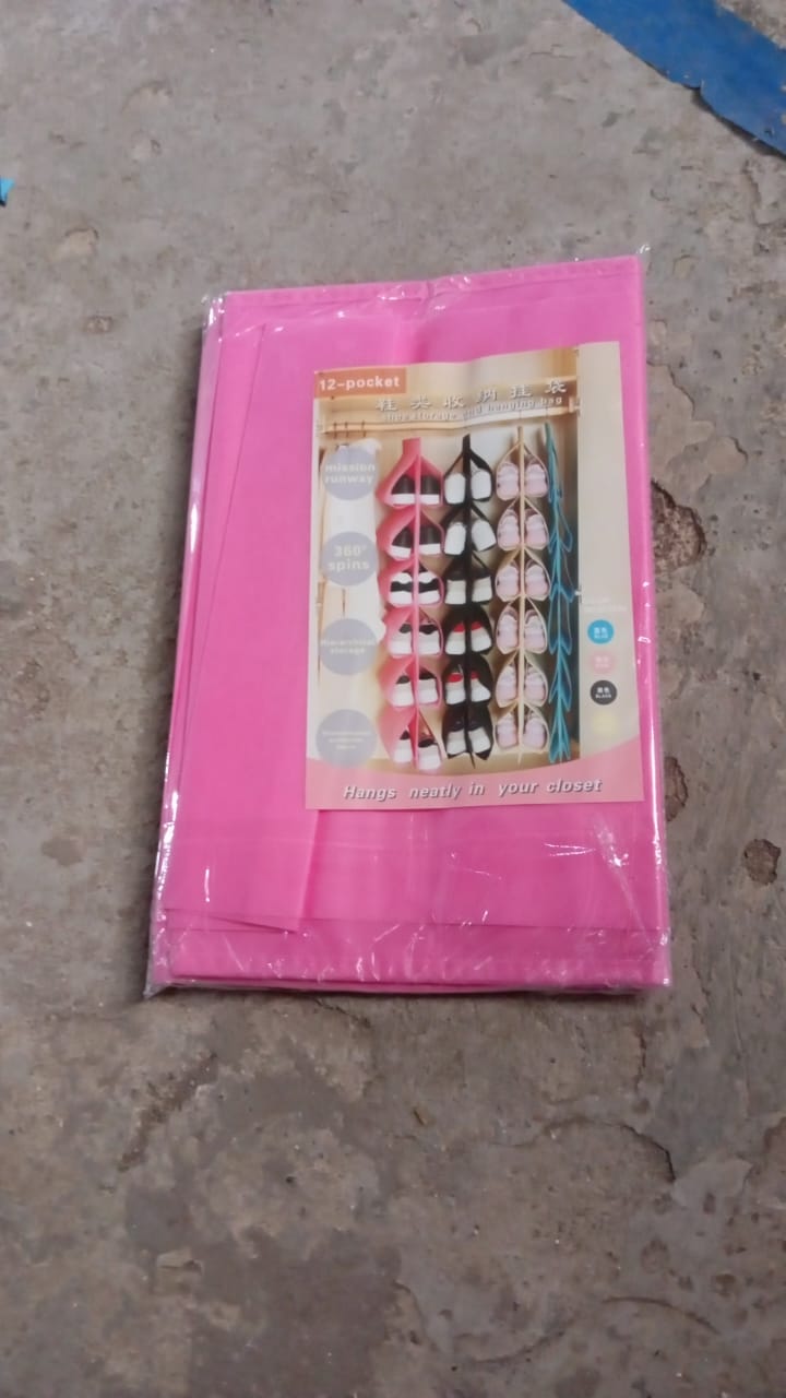 12 Grids Hanging Storage Bag (1 Pc / 12 Pocket / Mix Color) - Shivani Jaswal 12 Grids Hanging Storage Bag (1 Pc / 12 Pocket / Mix Color)