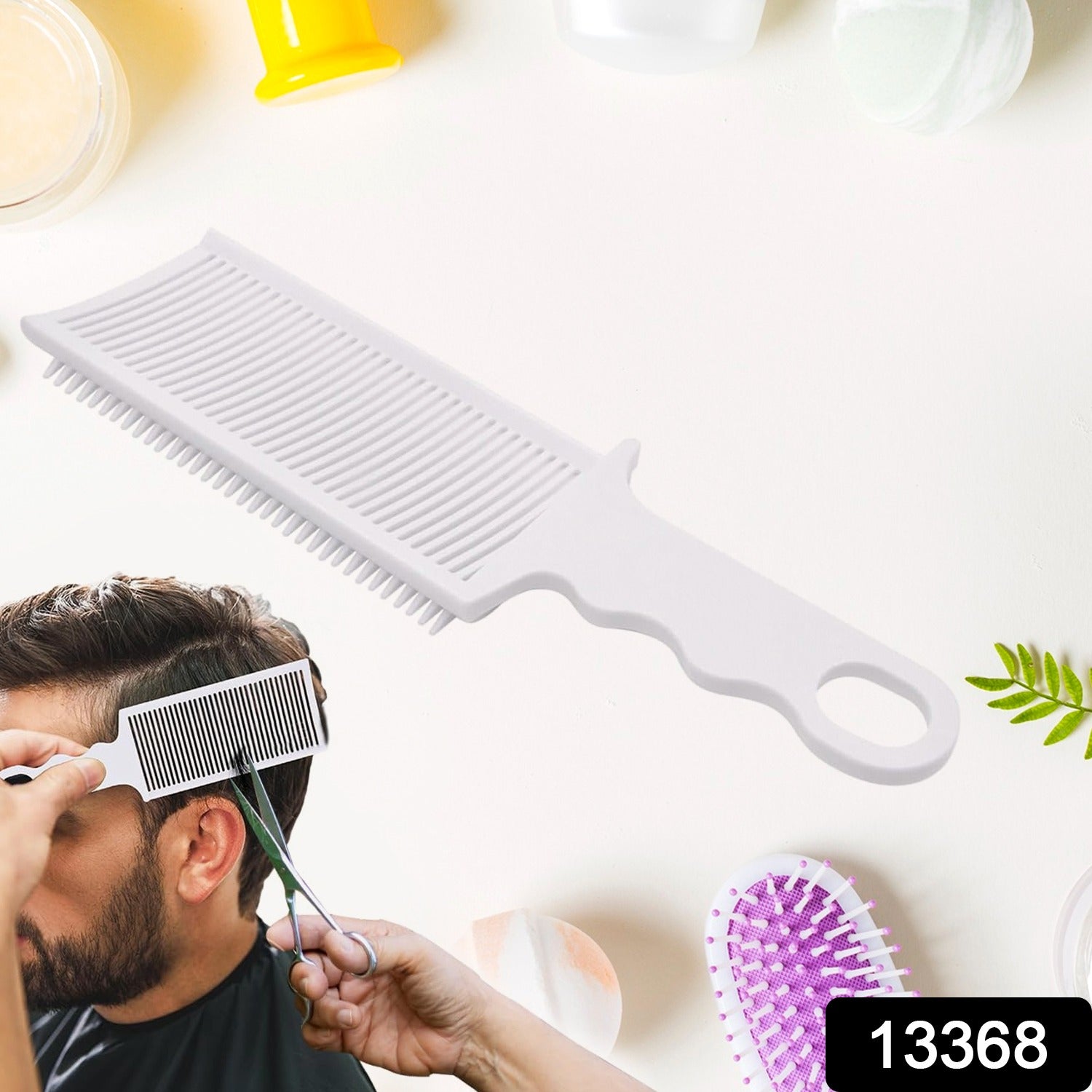Ergonomic Flat Top Fading Clipper Comb Hair Care Styling | Brushes & Combs (1 Pc), Hair accessories - Shivani Jaswal Ergonomic Flat Top Fading Clipper Comb Hair Care Styling | Brushes & Combs (1 Pc), Hair accessories