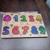 Wooden Number Puzzle Learning Educational Board (1 Set / 28Ã—20 Cm)