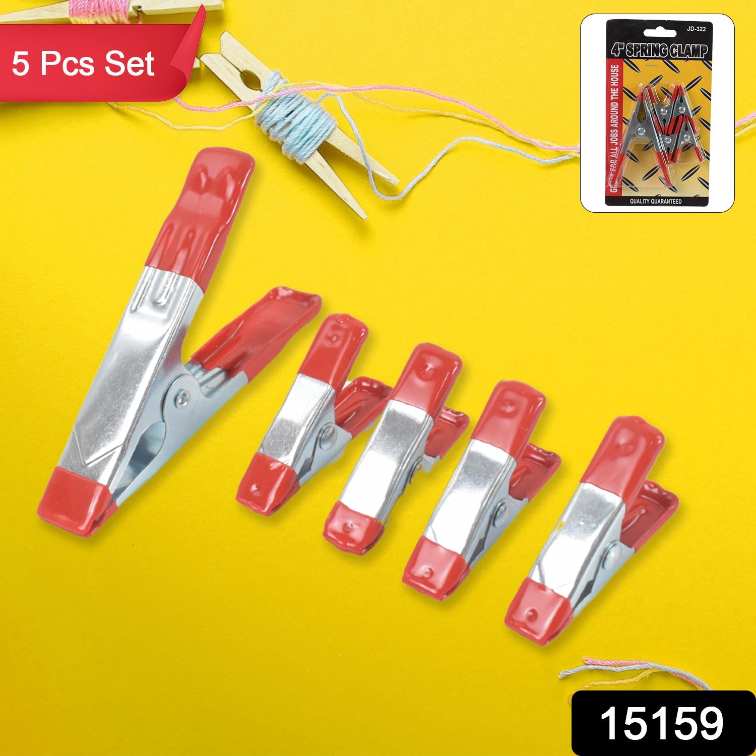 Metal Spring Clamps, Heavy Duty Spring Metal Clips Clamp (5 Pcs Set) - Shivani Jaswal Metal Spring Clamps, Heavy Duty Spring Metal Clips Clamp (5 Pcs Set)