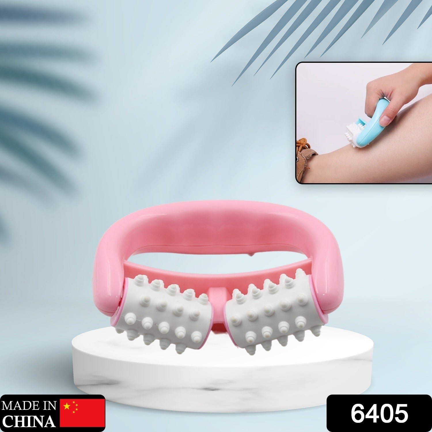 Plastic Massage Roller - 2-Roller Manual Design for Cellulite & Muscle Pain Relief - Shivani Jaswal Plastic Massage Roller - 2-Roller Manual Design for Cellulite & Muscle Pain Relief