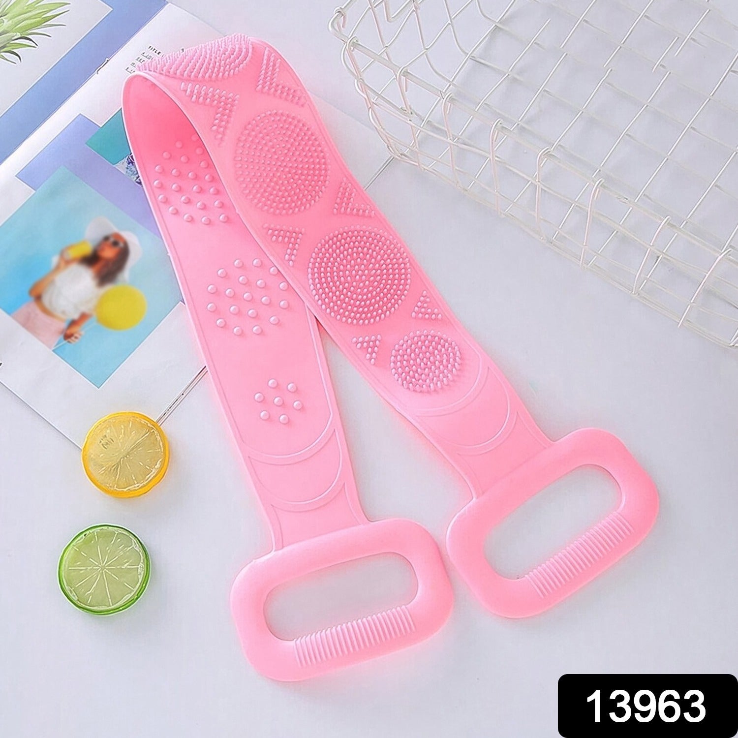 Silicone Body Back Scrubber - Double-Sided Bath Brush for Deep Cleaning & Massage (Medium Size /1pc) - Shivani Jaswal Silicone Body Back Scrubber - Double-Sided Bath Brush for Deep Cleaning & Massage (Medium Size /1pc)