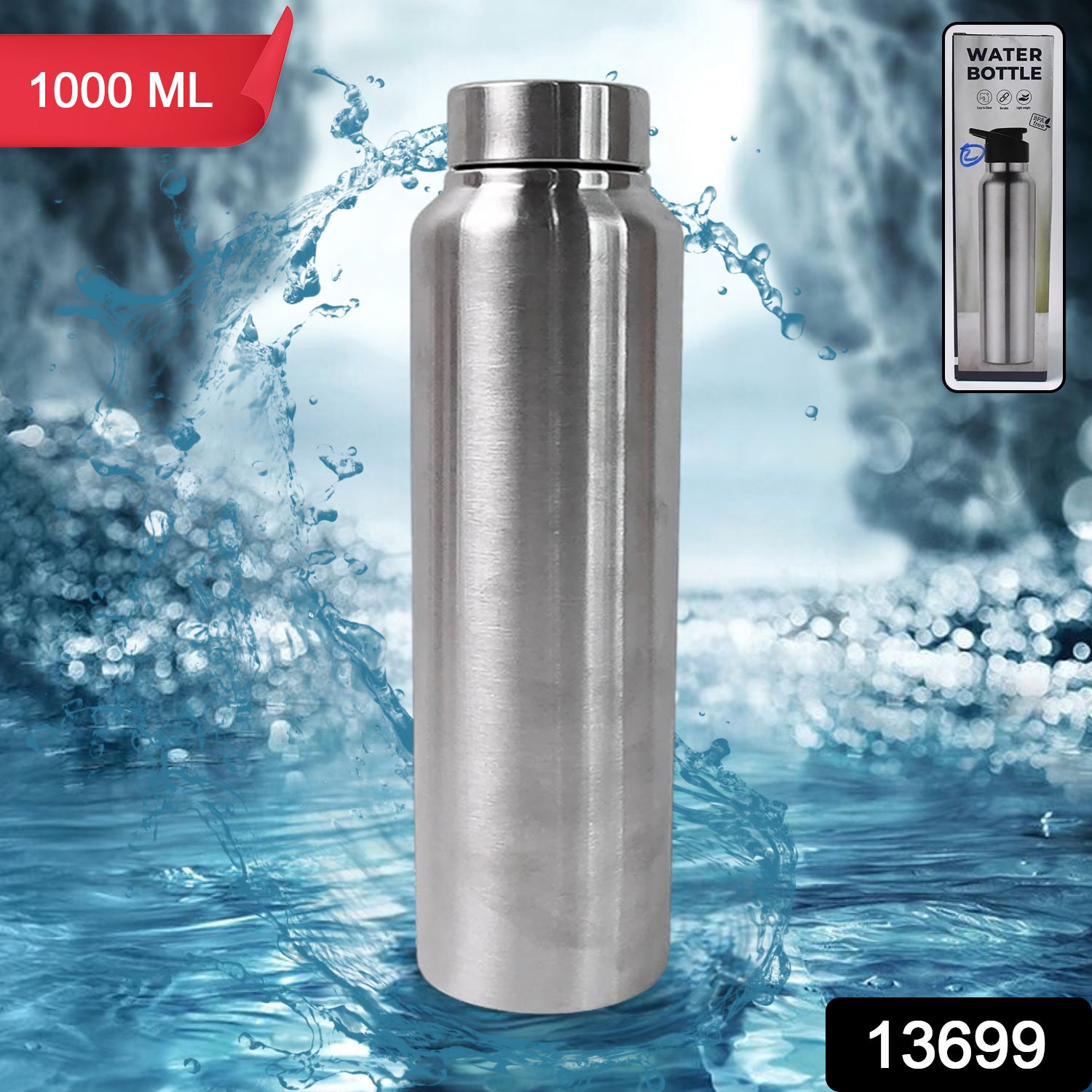 Stainless Steel Vacuum-Insulated Drink Water Bottle (1000 ML) - Shivani Jaswal Stainless Steel Vacuum-Insulated Drink Water Bottle (1000 ML)