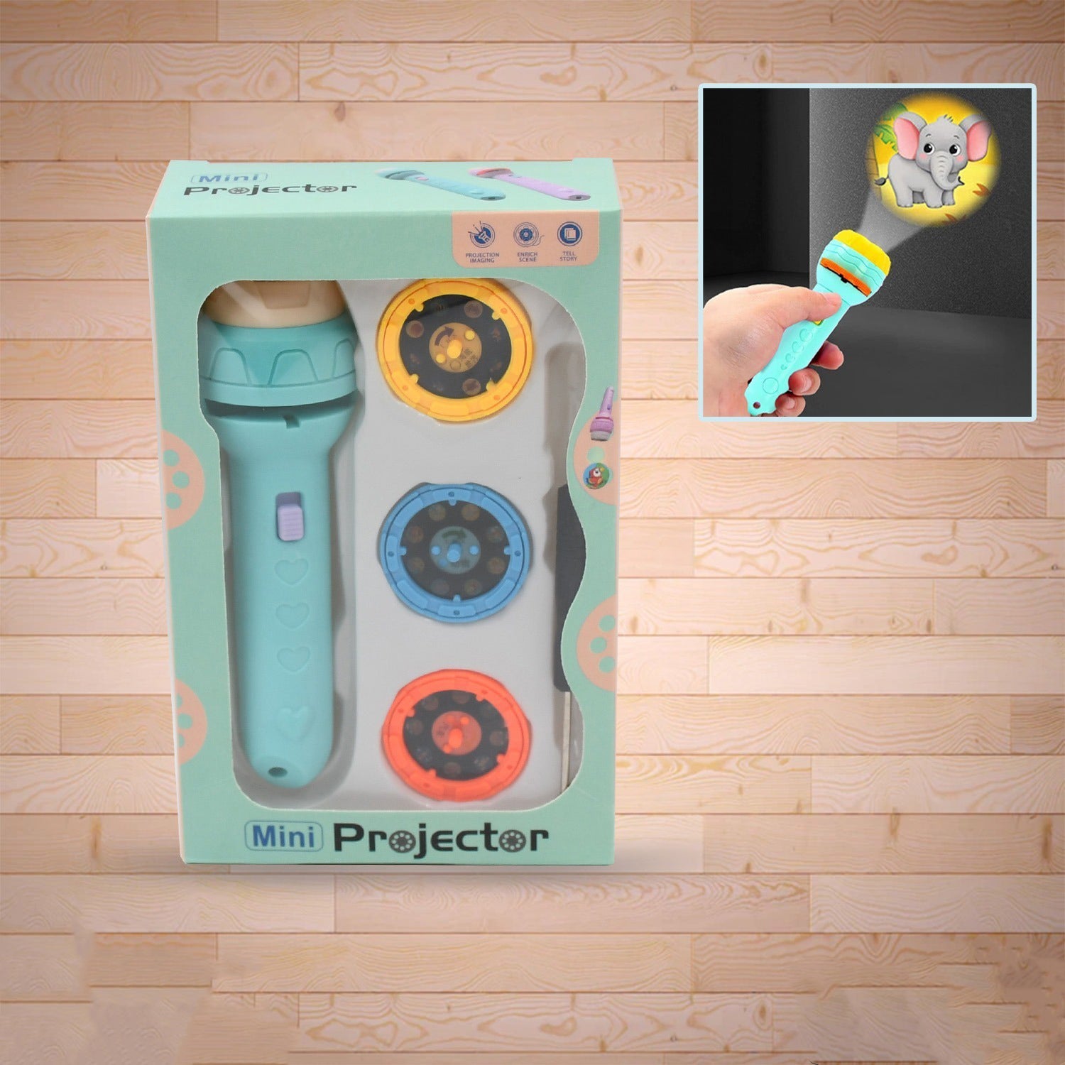 Mini Slide Projector for Kids with 3 Slide and Animated Pattern, Flashlight Torch for Kids, Projector Torch, Educational Learning Toy - Shivani Jaswal Mini Slide Projector for Kids with 3 Slide and Animated Pattern, Flashlight Torch for Kids, Projector Torch, Educational Learning Toy