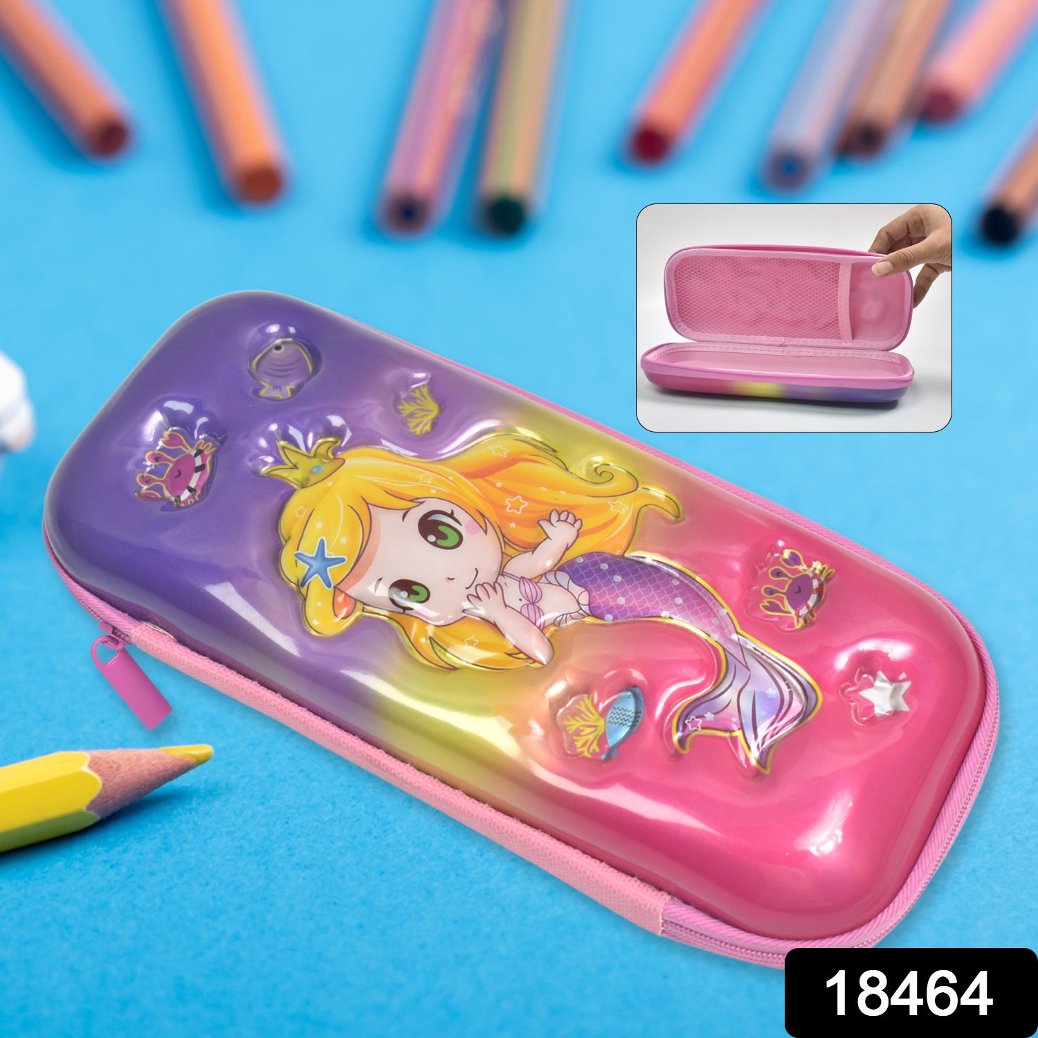 3D Cartoon Zipper Compass Box, Pencil Box (1 Pc) - Shivani Jaswal 3D Cartoon Zipper Compass Box, Pencil Box (1 Pc)