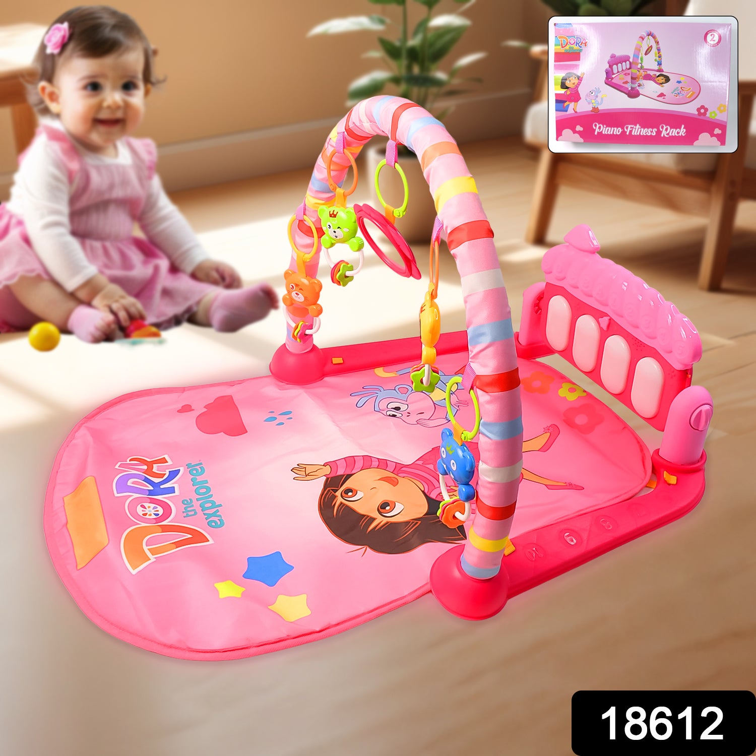 2in1 Baby Kick and Play Piano Gym Mat & Fitness Rack (1 Set) - Shivani Jaswal 2in1 Baby Kick and Play Piano Gym Mat & Fitness Rack (1 Set)