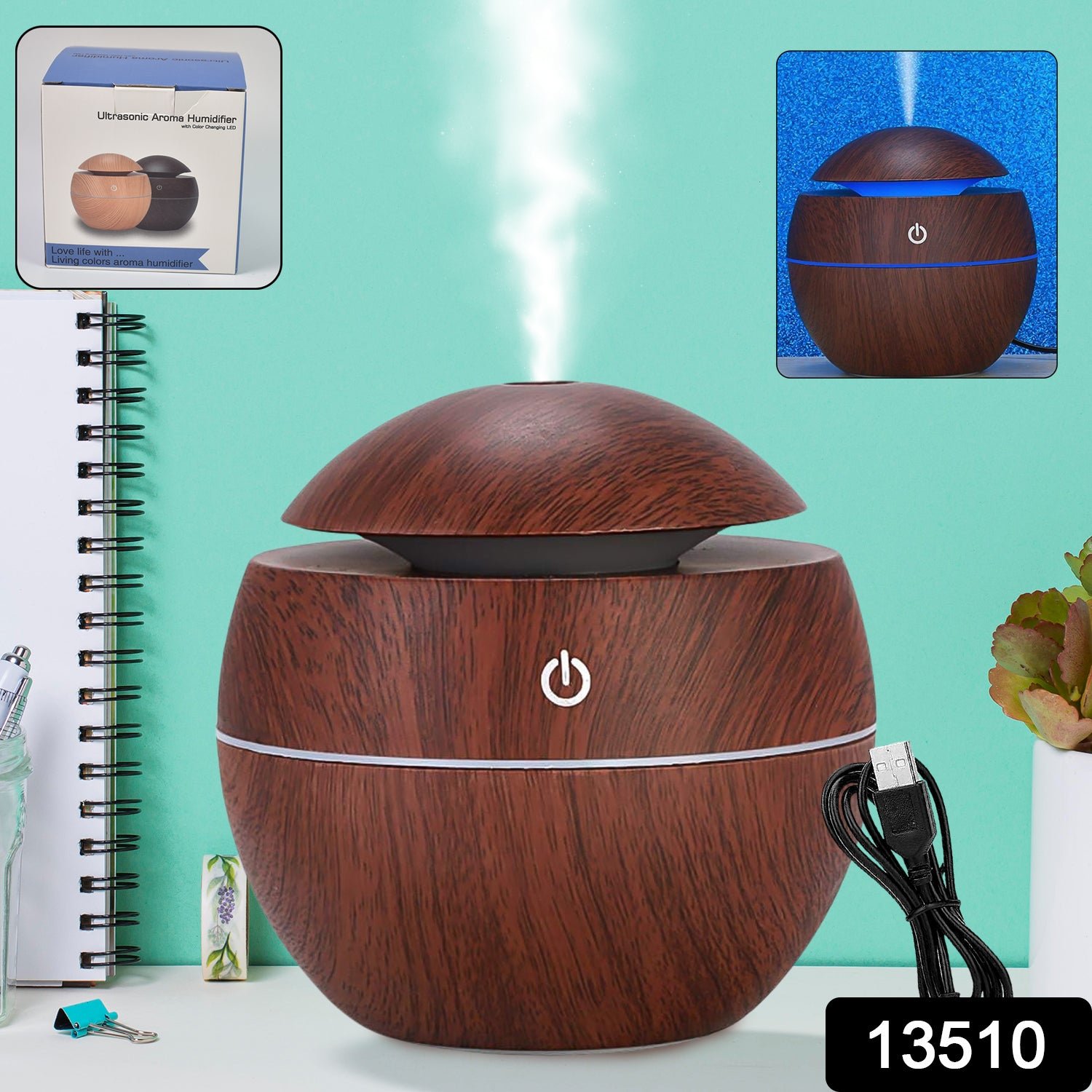 Ultrasonic Aromatherapy Humidifier USB Desktop (130 ML / 1 Pc) - Shivani Jaswal Ultrasonic Aromatherapy Humidifier USB Desktop (130 ML / 1 Pc)