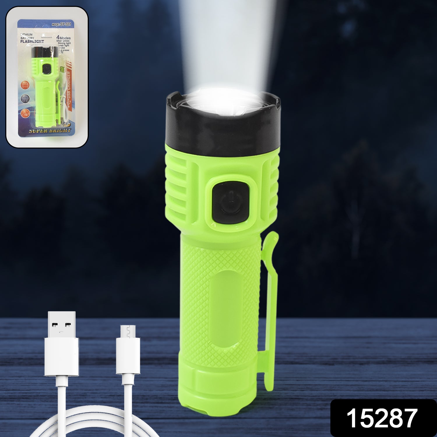 4 Modes Super Bright Led Torch High Lumens Fast Charging Flashlight / Torch (1 Pc) - Shivani Jaswal 4 Modes Super Bright Led Torch High Lumens Fast Charging Flashlight / Torch (1 Pc)