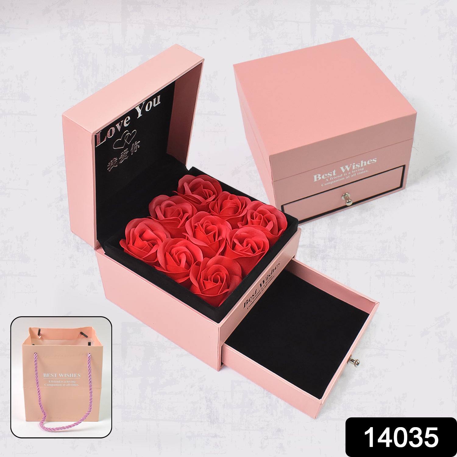 Preserved Eternal Rose Flower Gift Box Drawer with I Love You & Artificial 9 Pcs Rose (1 Set) - Shivani Jaswal Preserved Eternal Rose Flower Gift Box Drawer with I Love You & Artificial 9 Pcs Rose (1 Set)