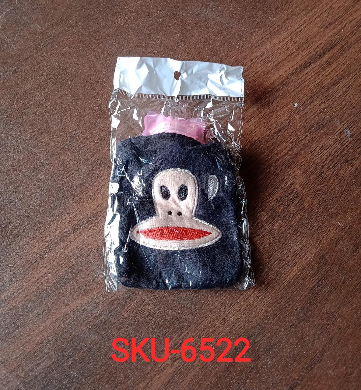 Black Monkey Small Hot Water Bag with Cover for Pain Relief - Shivani Jaswal Black Monkey Small Hot Water Bag with Cover for Pain Relief