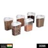 Plastic Easy Flow Storage Jar with Lid (750ml, Set of 6)