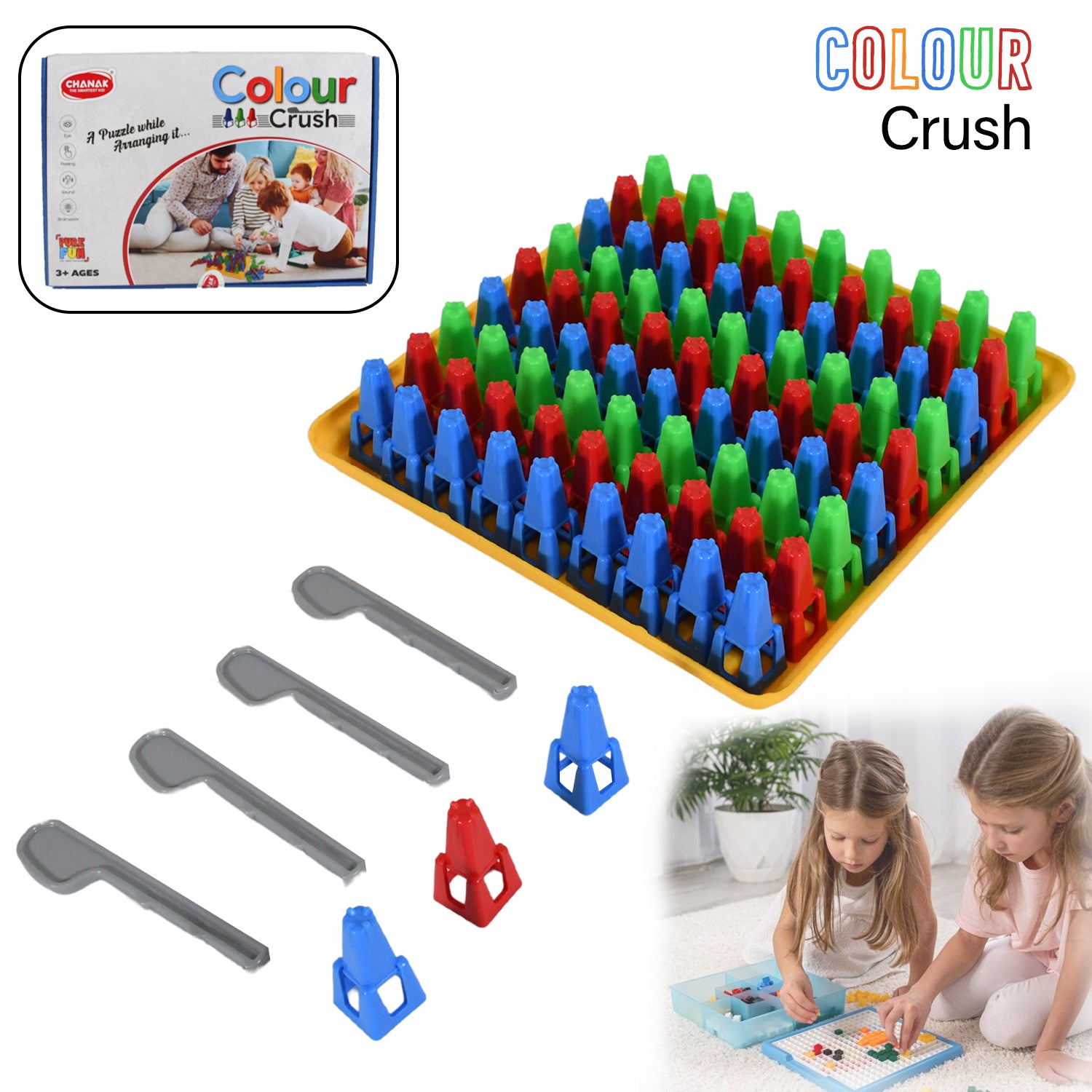 Plastic Color Crush Game Board, A Puzzle Game, Challenge's Educational Board Game's, Game for Kids & Adults, Birthday Gift (1 Set) - Shivani Jaswal Plastic Color Crush Game Board, A Puzzle Game, Challenge's Educational Board Game's, Game for Kids & Adults, Birthday Gift (1 Set)