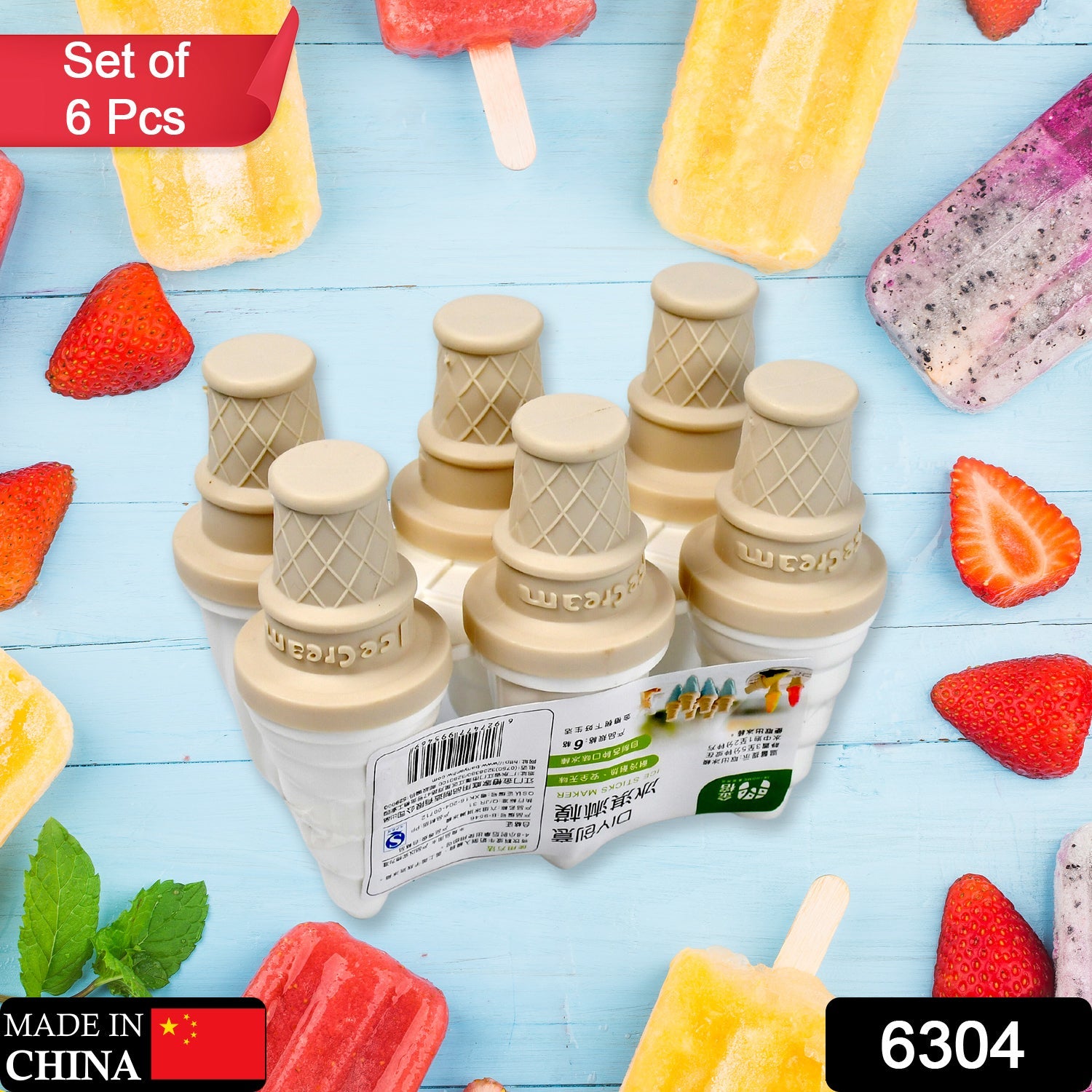 Ice Candy Maker Mold for Ice Cream at Home or Restaurants (6 Pc) - Shivani Jaswal Ice Candy Maker Mold for Ice Cream at Home or Restaurants (6 Pc)