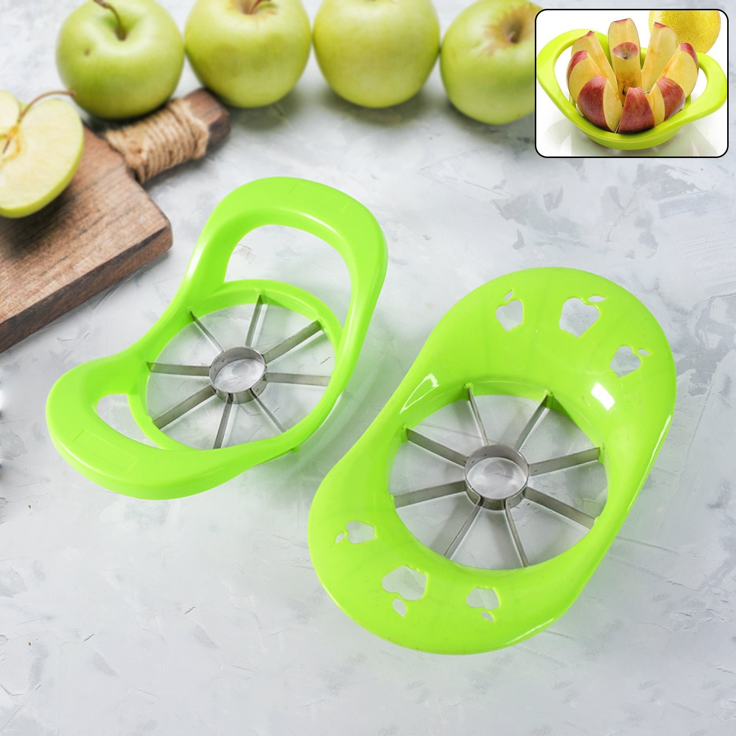 Multi Purpose Fruit Slicer Apple Cutter Regular With 8 Stainless Steel Blades Apple Slicer (1 Pc) - Shivani Jaswal Multi Purpose Fruit Slicer Apple Cutter Regular With 8 Stainless Steel Blades Apple Slicer (1 Pc)