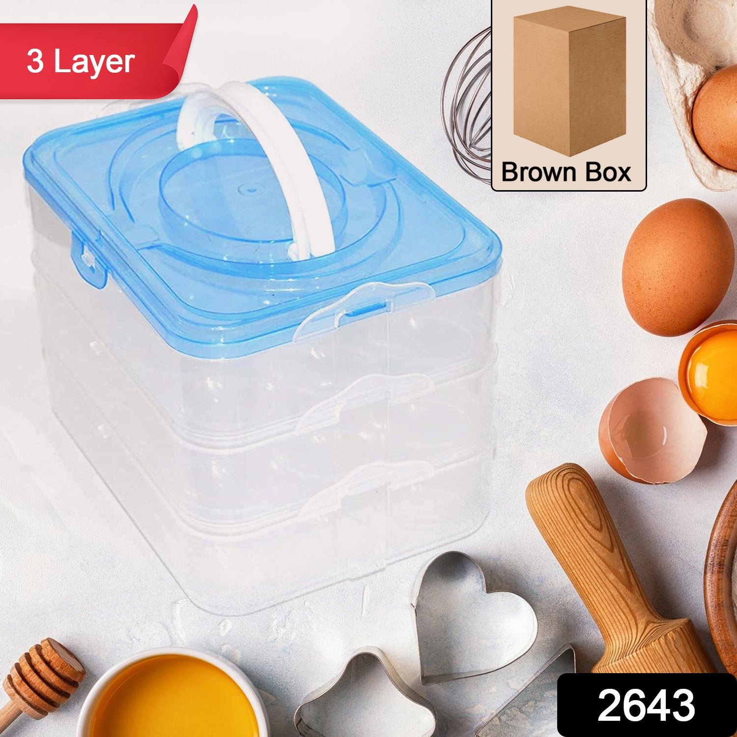 3-Layer Plastic Refrigerator Egg Storage Box (36 Grid) - Shivani Jaswal 3-Layer Plastic Refrigerator Egg Storage Box (36 Grid)