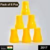 Plastic Glass , Freezer safe Glass, 300ml, Multicolor (Set of 6)