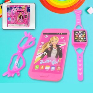 Barbiee Musical Phone, Watch & Glasses Set for Girls Ã¢â‚¬â€œ ABS Calling Toy (3-Piece, Battery Not Included)