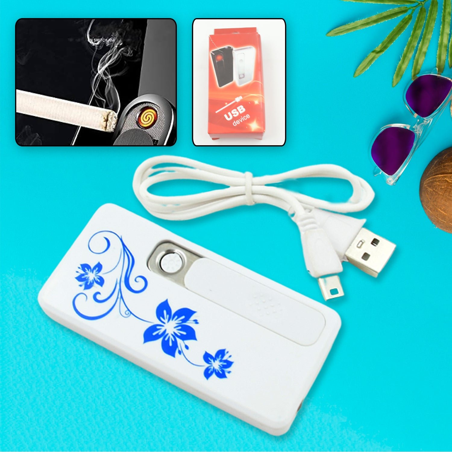 Stylish Electric USB Lighter for Men & Women, Regular Cigarettes Portable USB Rechargeable Flameless, Coil Slim Cigarette Lighter with Charging Cable, Windproof E lighter, Lighter for Smoking (1 Pc ) - Shivani Jaswal Stylish Electric USB Lighter for Men & Women, Regular Cigarettes Portable USB Rechargeable Flameless, Coil Slim Cigarette Lighter with Charging Cable, Windproof E lighter, Lighter for Smoking (1 Pc )