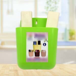 2-Section Multipurpose Wall Holder â€“ Mobile, Remote & Makeup Brush Storage (1 Pc)