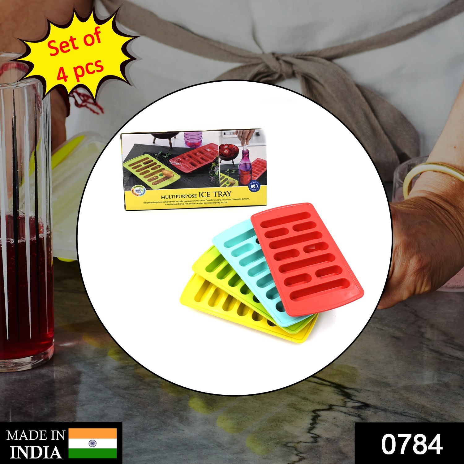 4-Piece Fancy Ice Tray – Versatile Household Ice Maker - Shivani Jaswal 4-Piece Fancy Ice Tray – Versatile Household Ice Maker